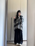 CRANTA KOMEIA披肩女秋冬圍巾復古旅游保暖水墨畫(huà)披風(fēng)圍脖生日禮物送女友老婆 黑色 高級感送女朋友愛(ài)人實(shí)用高檔 曬單實(shí)拍圖