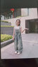 女童春裝套裝2025新款美式復(fù)古大童背帶褲時髦秋夏季女孩兩件套潮 背心+藍色背帶褲【套裝】 140cm 曬單實拍圖
