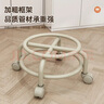 林家小子萬(wàn)向輪小凳子滑輪矮凳門(mén)口換鞋凳宿舍換鞋凳帶娃圓凳美縫輪滑椅子 米白色大號-耐磨防刮輪 曬單實(shí)拍圖