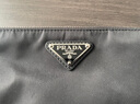 PRADA/普拉達(dá)【七夕禮物】男士Re-Nylon和Saffiano牛皮革包手拿包 黑色 曬單實(shí)拍圖