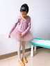 舞東方（E．Dance）兒童舞蹈服長袖秋冬季芭蕾舞裙幼兒考級練功服女童中國跳舞裙服裝 香芋紫【長袖】 140 (高130-140cm 重43-53斤) 曬單實拍圖