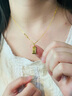 VIGG黃金項鏈女999足金小金磚金條吊墜生日情人節禮物送女友老婆媽媽 999足金套鏈（5G工藝）約4.4g 曬單實(shí)拍圖