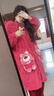 衣派萊珊瑚絨睡衣女秋冬季加厚加絨法蘭絨睡袍冬天卡通長款家居服套裝 2298草莓熊 XL 【建議體重120-140斤】 曬單實拍圖