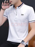 JEEP SPIRIT吉普短袖T恤男夏季男士修身上衣翻領(lǐng)POLO打底衫男裝 白色 XL 曬單實(shí)拍圖