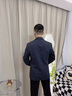 羅蒙（ROMON）羊毛西裝男商務(wù)休閑防風(fēng)保暖中年毛呢西服男士修身百搭單西外套男 灰色 厚款 XL 曬單實(shí)拍圖