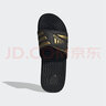 阿迪達(dá)斯 （adidas）男女運(yùn)動(dòng)拖鞋沙灘拖鞋腳底按摩EVA底時(shí)尚舒適春夏外穿休閑一腳蹬 Black/Metallic/Black【黑色】 M 9 / W 10=42 2/3 曬單實(shí)拍圖