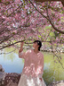 納琳雅Nalinya2025新款新中式女裝中國風(fēng)外套粉色繡花上衣白色紗裙套裝 套裝 S 曬單實拍圖