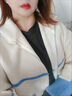 AEMAPE紅色外套女2025春秋冬季仿水貂毛針織開衫女長袖韓版寬松休閑女裝 紅色  M 曬單實拍圖
