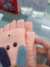 栀锦韩版时尚儿童手套冬季保暖翻盖半指写字手套男女孩针织加厚手套 粉色 6-12岁 实拍图