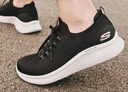 斯凱奇（Skechers）女鞋網(wǎng)布透氣一腳蹬春夏散步鞋簡約百搭舒適休閑運動鞋 149994-BKPK 黑色/粉紅色 37 曬單實拍圖
