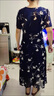 皮爾卡丹（pierre cardin）雪紡連衣裙長(cháng)裙女夏季2026新款中年媽m氣質(zhì)優(yōu)雅洋氣夏裝V領(lǐng)舒適裙 藏藍色 5XL 曬單實(shí)拍圖