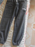 爵少（JUESHAO）春秋松緊腰工裝牛仔褲男士潮痞帥寬松百搭束腳抽繩哈倫褲休閑長(cháng)褲 D510 灰色 M 曬單實(shí)拍圖