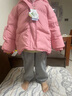 威爾貝魯（WELLBER）兒童羽絨服寶寶男女童加厚白鴨絨棉衣中長款保暖外套 24新秋冬 櫻花粉【三防蓄熱】 110cm 曬單實拍圖