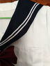 FSHE正統(tǒng)jk制服日系水手服早秋套裝不良長(zhǎng)白二本黑三本基礎(chǔ)款 紺領(lǐng)白三本長(zhǎng)袖+短裙+紅領(lǐng)結(jié) L 曬單實(shí)拍圖