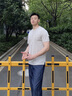 DZSF歐貨2025夏季仿亞紡棉麻短袖t恤男薄款透氣修身潮流半袖上衣男士 杏色 XL 【體重建議: 138-155斤】 曬單實(shí)拍圖
