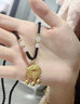 中國黃金（CHINA GOLD）足金平安鎖編繩金鎖嬰兒長(cháng)命鎖吊墜掛七夕情人節禮物送女朋友老婆 平安福字鎖【B款】約1.2g 曬單實(shí)拍圖
