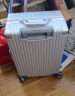 博牌bopai拉杆箱铝框TSA密码锁行李箱男pc旅行箱女万向轮登机20吋银 实拍图