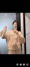 莫代爾半邊絨女式三件套家居服珊瑚絨可外穿純色簡約蓄熱鎖溫睡衣套裝 咖色 均碼 （90斤-130斤） 曬單實(shí)拍圖
