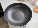 工夫具（COOFOOGOO） 新款日本進(jìn)口鐵炒鍋無(wú)涂層少油煙加深不易粘純鐵炒菜鍋輕便 纖維紋工藝系列 30cm 曬單實(shí)拍圖