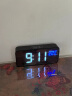 北极星（POLARIS）闹钟 LED智能充电音乐钟创意时尚简约风卧室学生电子钟表8808黑 实拍图