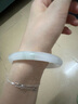 慕溪源（MUXIYUAN）天山翠手鐲女冰種飄花玉鐲天然金絲玉手鐲高冰翡翠手鐲半山半水 內(nèi)徑57-58mm 曬單實(shí)拍圖