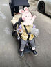 Ziza雙胞胎嬰兒推車(chē)二胎寶寶可坐可躺大小兩娃前后輕便折疊雙人童車(chē) 夜黑色送遮陽(yáng)傘 曬單實(shí)拍圖