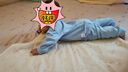 PEPEMAMA嬰兒連體衣春秋四季A類(lèi)打底衣服（如果用放大鏡眼光看慎拍） 舒絨好棉分體套裝秋衣秋褲套藍色 73cm 曬單實(shí)拍圖
