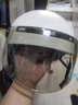 云電威專(zhuān)用防曬防雨淋防霧耐磨 高清 高透光度0°度光學(xué)PC樹(shù)脂頭盔鏡片 茶銀色長(cháng)直鏡片 半盔系列專(zhuān)用 曬單實(shí)拍圖