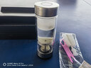水莫停 茶水分離杯純鈦泡茶杯雙層玻璃茶水過濾杯男女士便攜家用辦公高檔商務杯子實用生日禮物 皓月銀 曬單實拍圖