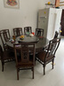 景典 紅木家具 非洲雞翅木（學(xué)名：非洲崖豆木）餐桌圓形中式客廳餐廳圓桌帶轉(zhuǎn)盤全實(shí)木 1.38米明式圓餐桌+8餐椅 曬單實(shí)拍圖