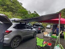 金篷戶外鋁合金硬殼車邊天幕房車遮陽棚車載天幕黑膠側(cè)帳篷露營(yíng)車尾頂 黑鋁合金外殼寬2米×3米帶燈 曬單實(shí)拍圖