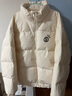 杰克·瓊斯（JACK&JONES）男裝衣服秋季寬松字母印花潮流百搭舒適棉服男立領(lǐng)短款棉衣外套厚 米白色A03 米白色A03 XL 185 曬單實(shí)拍圖