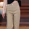 皮爾卡丹（PIERRE CARDIN）牛仔褲子女高端2025新款夏季薄款純棉休閑窄版女褲直筒褲氣質(zhì)顯瘦 卡其色 XL 29碼116-125斤 曬單實拍圖