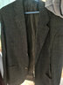 羅蒙（ROMON）格子西裝外套男薄款商務(wù)休閑西服大碼修身中年爸爸上衣 藏藍 190/3XL(適合體重165-180斤) 曬單實(shí)拍圖