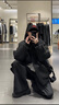 至唯美式加厚棉服男冬季潮流加棉保暖面包服外套青少年學(xué)生潮牌棉衣男 黑色加棉D(zhuǎn)Y2486 XL 【推薦130-146斤】 曬單實(shí)拍圖