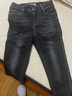 謎底磨毛保暖牛仔褲女冬款復古百搭緊身鉛筆九分褲234MK1596 黑色 S 曬單實(shí)拍圖