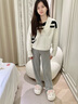 LATE TIME可愛(ài)蝴蝶結小羊棉拖鞋女士秋冬季新款室內保暖休閑舒適全包跟棉鞋白色 蝴蝶結小羊【半拖】38-39 【適合37-38碼腳】 曬單實(shí)拍圖