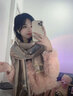 星玫蘭妃（star mei lan fei）圍巾女披肩女空調秋冬2024新款毛毯圍脖兩用圍巾職場(chǎng)辦公斗篷護頸 【明星同款】香風(fēng)戀-莫蘭迪粉 曬單實(shí)拍圖