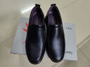 紅蜻蜓（RED DRAGONFLY）男鞋皮鞋男新品一腳蹬套腳商務(wù)休閑鞋男士牛皮軟底舒適時(shí)尚正裝鞋 WTA419731 黑色 38 曬單實(shí)拍圖