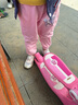 G.duck女童褲子春秋新款外穿休閑褲中大童洋氣韓版春季兒童長(cháng)褲運動(dòng)褲潮 春秋衛褲：草莓貓灰+精靈粉 120 cm適合110-120cm年齡5-6歲 曬單實(shí)拍圖