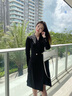J-me職業(yè)裝氣質(zhì)女神范2023春秋小西裝女連衣裙時尚售樓部OL工作服正裝 黑色連衣裙【5098長袖】 L 曬單實拍圖