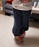 迪士尼寶寶（Disney Baby）迪士尼童裝女童褲子甜美米妮仿牛仔長褲內里抓絨 深藍 5歲/身高120cm 曬單實拍圖