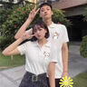 love legend情侶裝短袖t恤夏季寬松polo領(lǐng)套裝男女同款半上衣服團體班服定制 polo領(lǐng)  白色+白色 男M+女S 曬單實(shí)拍圖