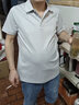 七匹狼【冰氧吧】短袖T恤男夏季蠶絲涼感純色翻領(lǐng)豎條提花商務(wù)休閑男裝 曬單實(shí)拍圖
