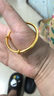中國(guó)黃金（CHINA GOLD）黃金寶寶金手鐲足金光圈百日禮兒童滿月周歲出生禮 （單只）素圈丨約3g 曬單實(shí)拍圖