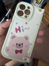 簡彩官適用蘋果13Pro Max手機殼腕帶防摔新款斜跨掛繩iPhone13支架硅膠軟殼保護套全包可愛小熊卡通女款 蘋果13Pro【白色-白油畫小熊】 曬單實拍圖