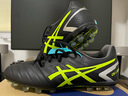 亞瑟士（ASICS）DS LIGHT L.E.高端袋鼠皮水晶底AG足球鞋1103A077-002 黑綠#1103A077-002 42 (265mm) 曬單實(shí)拍圖