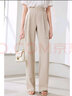 百圖betu女裝夏季新款休閑褲扣繩調節設計感高腰休閑西褲2404T78 淺杏色 S 曬單實(shí)拍圖