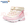 Skechers斯凱奇兒童絨絨靴兒童搭扣加絨靴子女童雪地靴保暖棉鞋664200L 曬單實(shí)拍圖