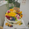 知印禮物甜品生日蛋糕同城配送定制水果新鮮烘焙動(dòng)物淡奶油送愛(ài)人朋友 水果大滿(mǎn)貫 6英寸（適合1-3人） 曬單實(shí)拍圖